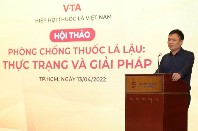 Ông Đặng Văn Dũng - Phó Chánh văn phòng, Ban chỉ đạo Quốc gia chống buôn lậu, gian lận thương mại và hàng giả (Ban chỉ đạo 389 Quốc gia) phát biểu tại sự kiện. Ảnh: VTA