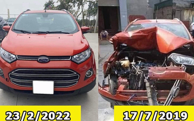 Ford EcoSport được showroom rao bán với cam kết không đâm đụng, dân tình soi ra tiểu sử tai nạn vỡ nát đầu