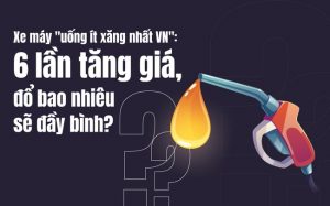 [Infographic] Loạt xe "uống ít xăng nhất VN": 6 lần tăng giá, đổ bao nhiêu sẽ đầy bình?