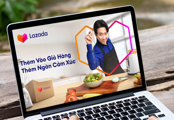 Lazada công bố định vị thương hiệu mới Thêm vào giỏ hàng, thêm ngàn cảm xúc, đẩy mạnh chiến lược shoppertainment (mua sắm kết hợp giải trí). Ảnh: Lazada Việt Nam