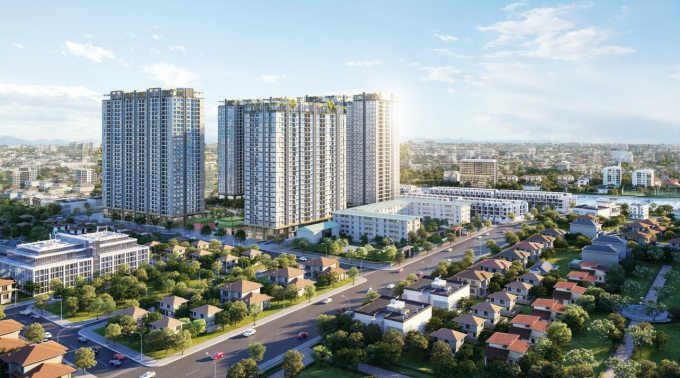 Hình ảnh phối cảnh tổng thể dự án Hanoi Melody Residences. Ảnh: HTN