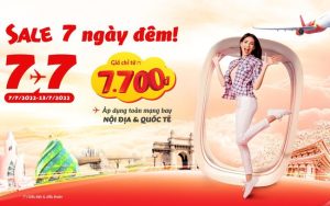 Săn vé từ 7.7000 đồng bay khắp Việt Nam và quốc tế cùng Vietjet