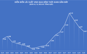 Lãi suất liên ngân hàng giảm chóng mặt