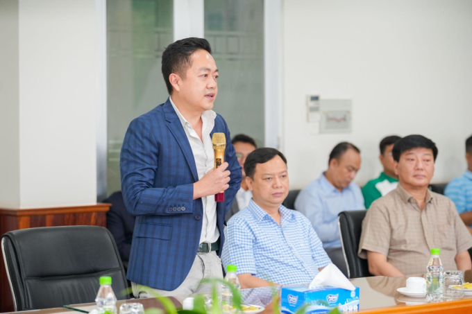 Ông Quang Thanh Cường, đại diện GreenFeed phát biểu tại sự kiện nhận giấy Chứng nhận Đầu tư. Ảnh: GreenFeed